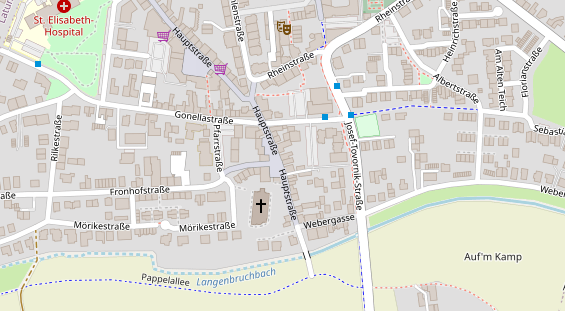 Restaurant auf Karte