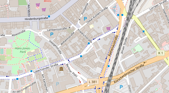 Restaurant auf Karte