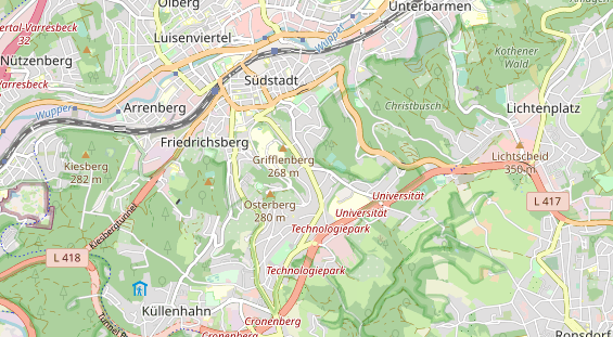 Restaurant auf Karte