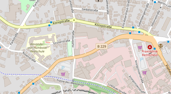 Restaurant auf Karte