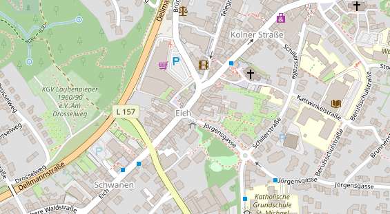 Restaurant auf Karte