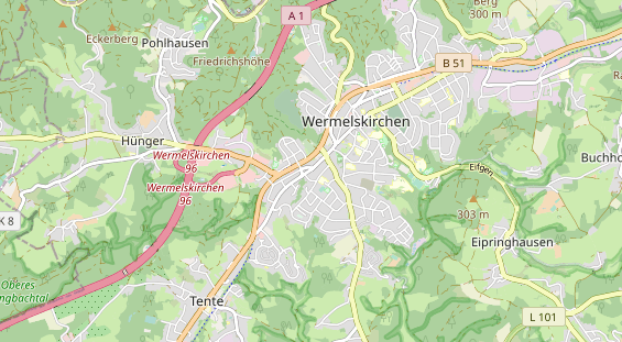 Restaurant auf Karte