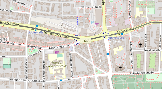 Restaurant auf Karte