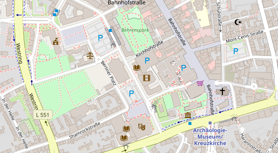 Restaurant auf Karte