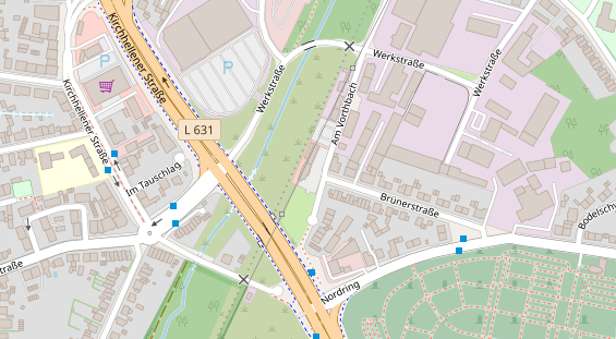 Restaurant auf Karte