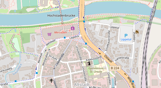 Restaurant auf Karte