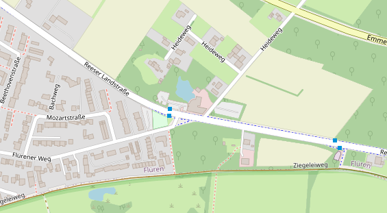 Restaurant auf Karte