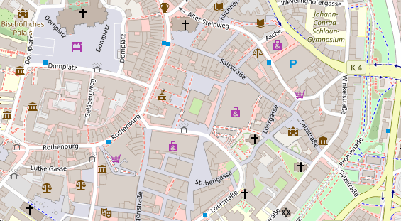 Restaurant auf Karte