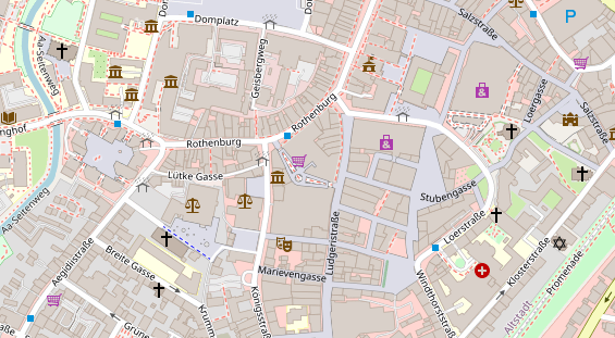 Restaurant auf Karte