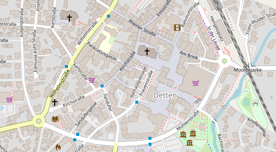 Restaurant auf Karte