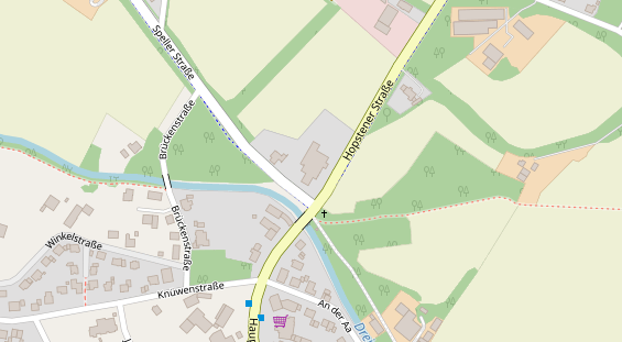 Restaurant auf Karte