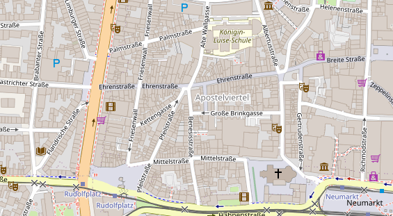 Restaurant auf Karte