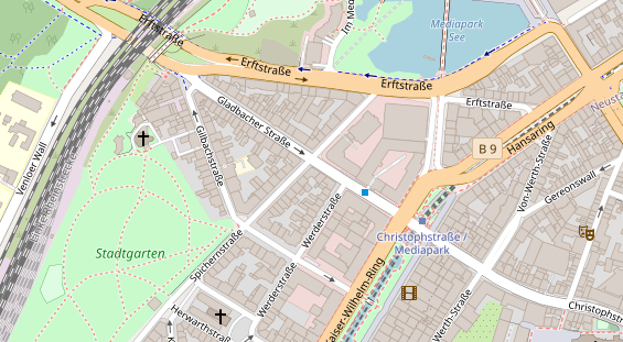 Restaurant auf Karte