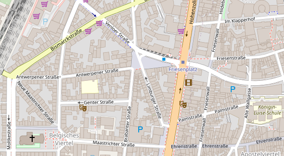 Restaurant auf Karte