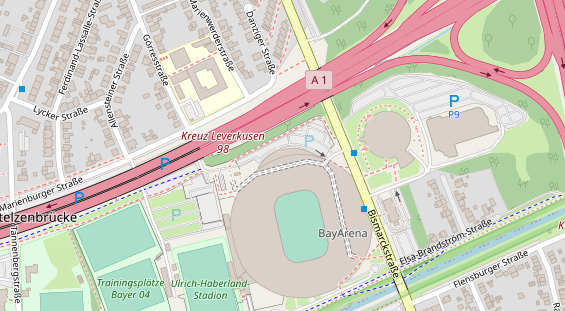 Restaurant auf Karte