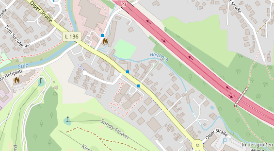 Restaurant auf Karte