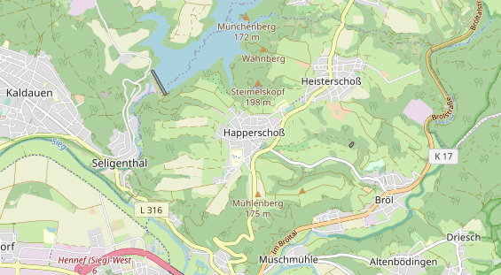 Restaurant auf Karte