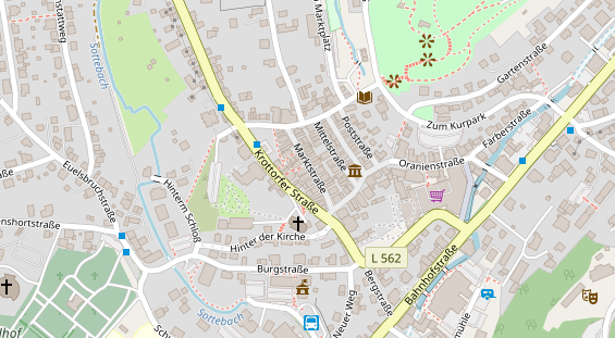 Restaurant auf Karte