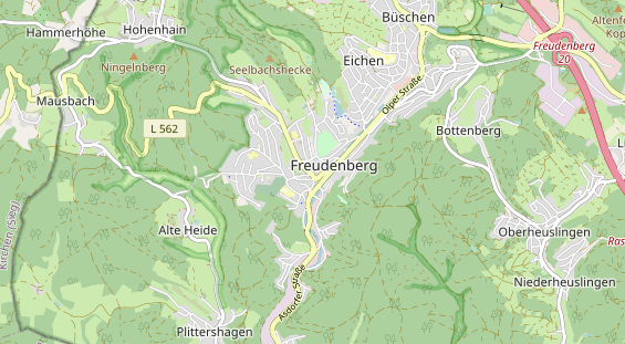 Restaurant auf Karte