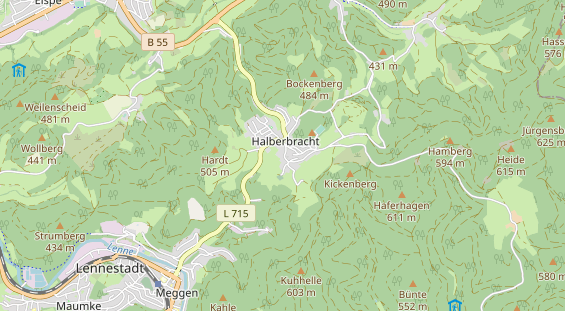 Restaurant auf Karte