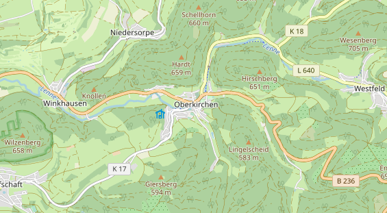 Restaurant auf Karte