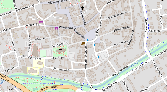 Restaurant auf Karte