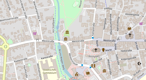 Restaurant auf Karte