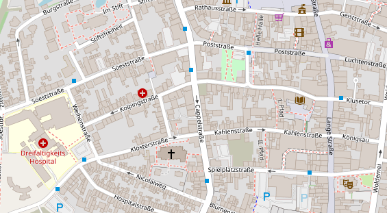 Restaurant auf Karte