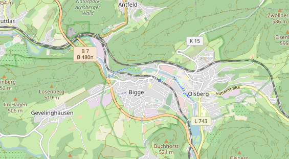 Restaurant auf Karte