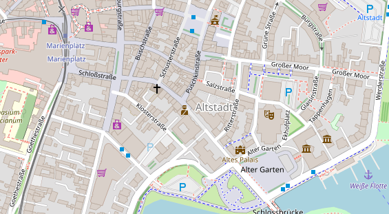 Restaurant auf Karte