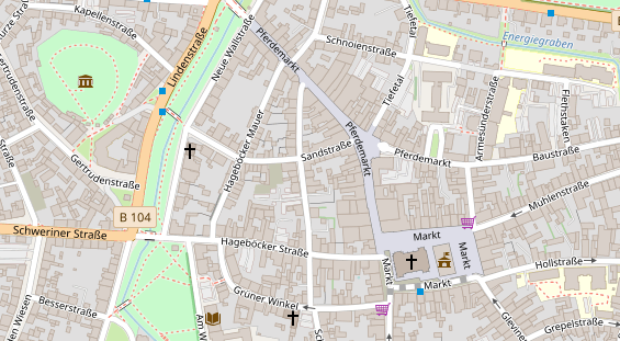 Restaurant auf Karte