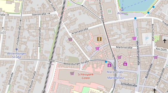 Restaurant auf Karte