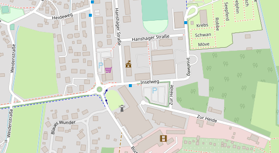 Restaurant auf Karte