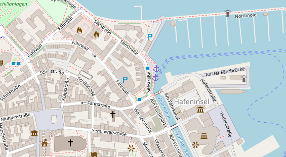 Restaurant auf Karte