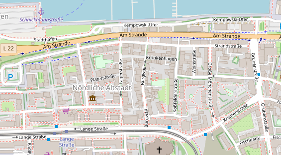 Restaurant auf Karte