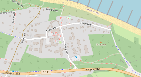 Restaurant auf Karte