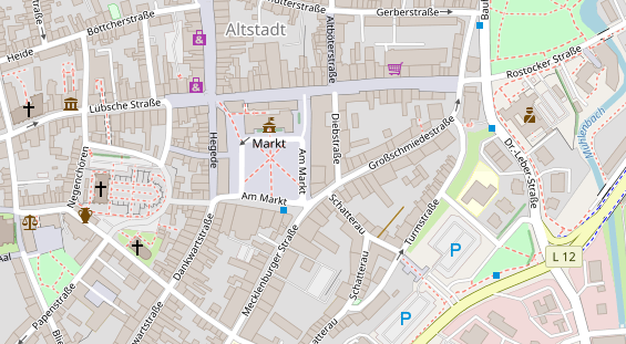 Restaurant auf Karte