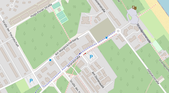 Restaurant auf Karte