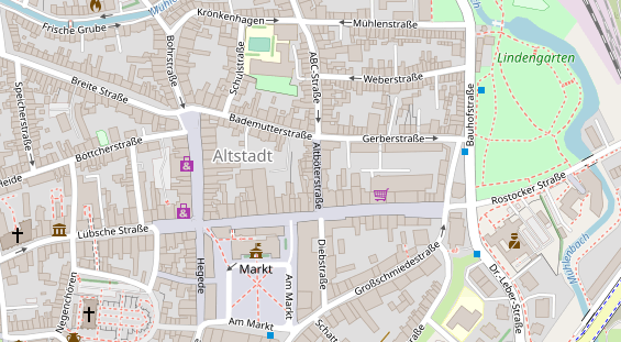 Restaurant auf Karte