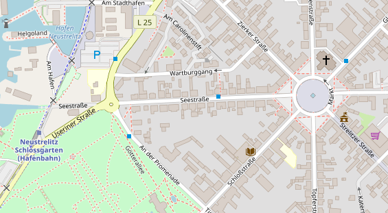 Restaurant auf Karte