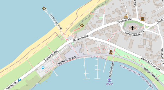 Restaurant auf Karte