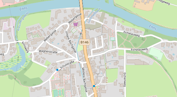 Restaurant auf Karte