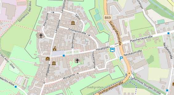 Restaurant auf Karte