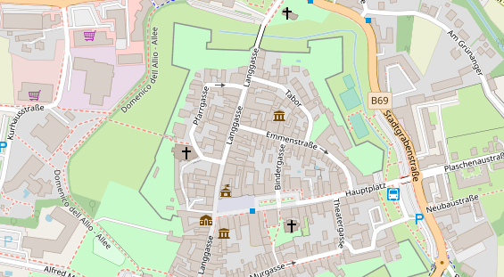 Restaurant auf Karte