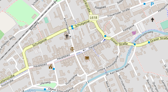 Restaurant auf Karte