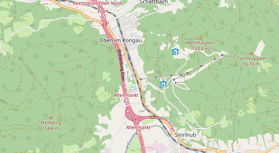 Restaurant auf Karte