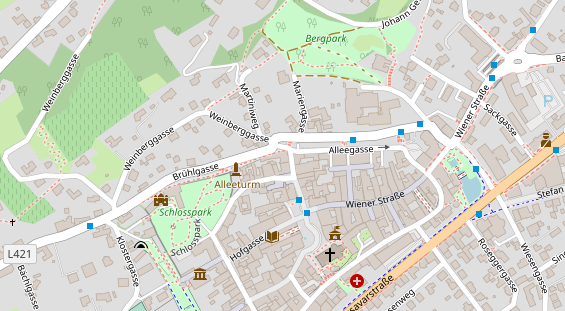 Restaurant auf Karte