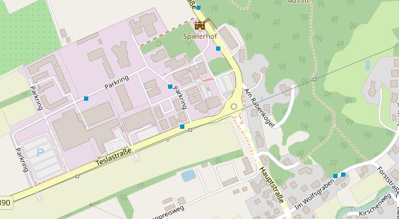 Restaurant auf Karte