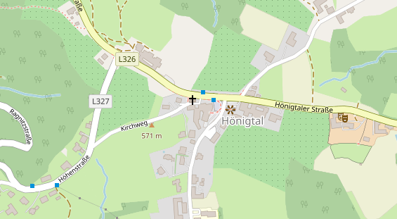 Restaurant auf Karte