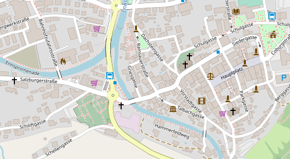 Restaurant auf Karte